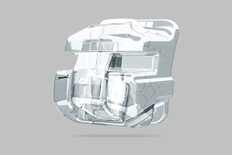 Transparent 3D dental engine model showing internal mechanical components and structure.